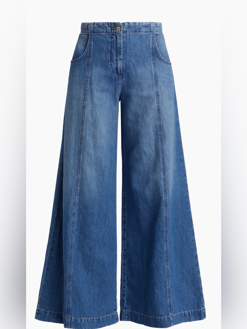 TWP Dancing In The Dark Wide-Leg Cotton Linen Jeans Vintage Wash Size 30‎